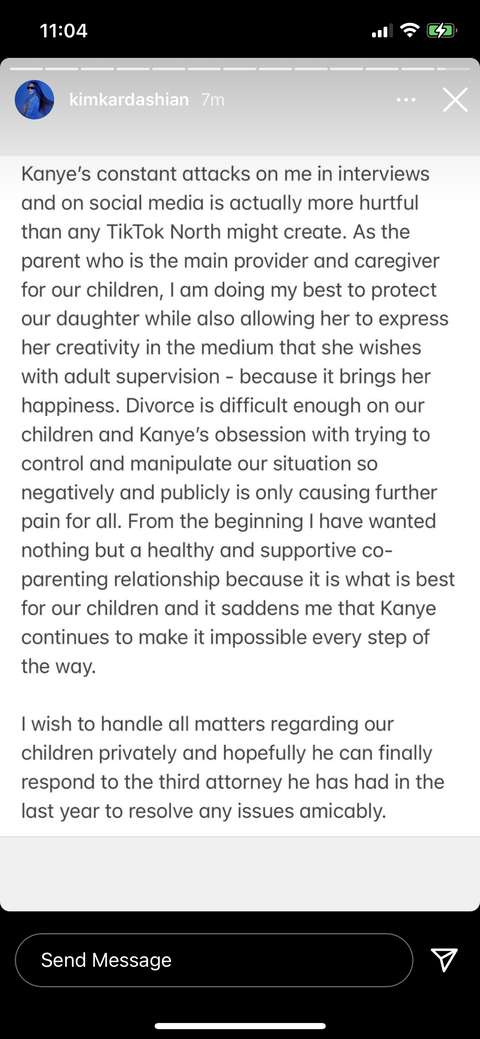 kim kardashian's statement