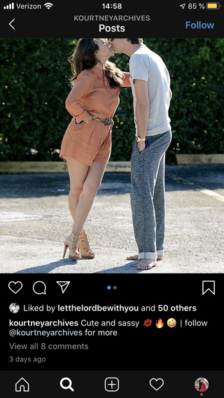 the kourtney kardashian and scott disick kissing shot that scott liked on instagram this week