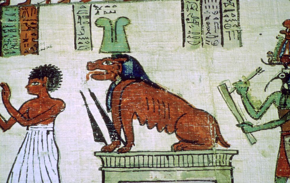 ammit representada en el papiro de ﻿keb asher