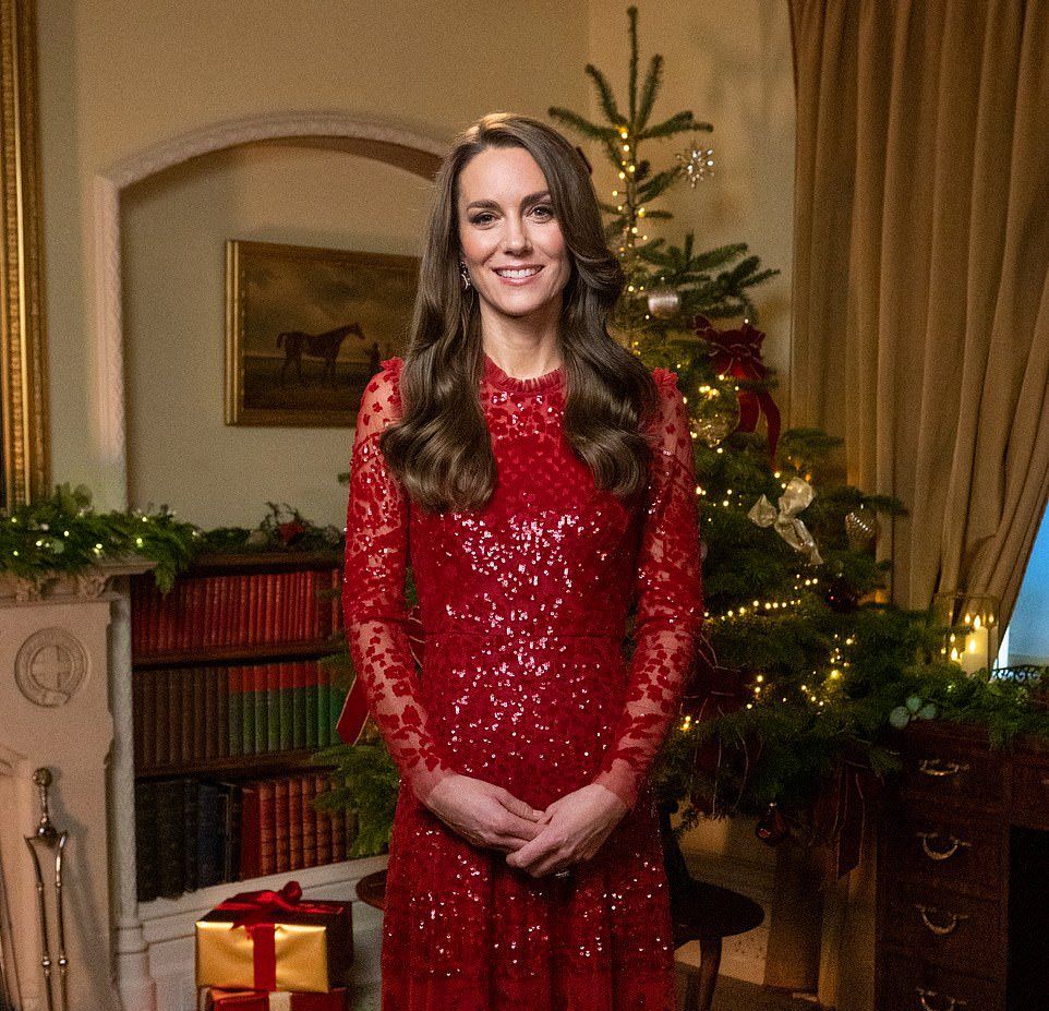 See Kate Middleton Shine in a Red Sequined Gown Ahead of Christmas