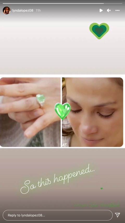 jennifer lopes green diamond engagement ring