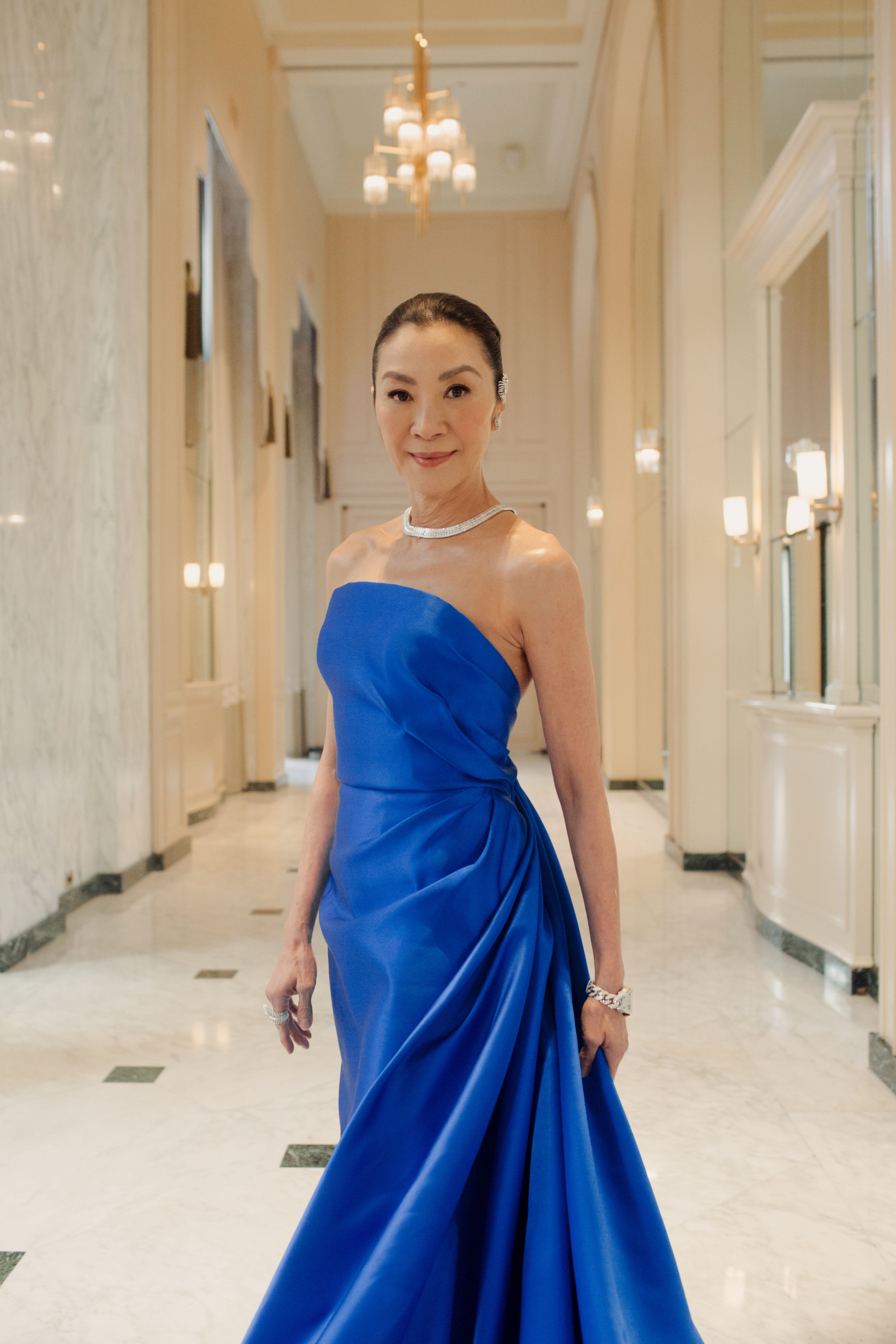 For Her 2025 Oscars Look, Michelle Yeoh Ventured into the Blue