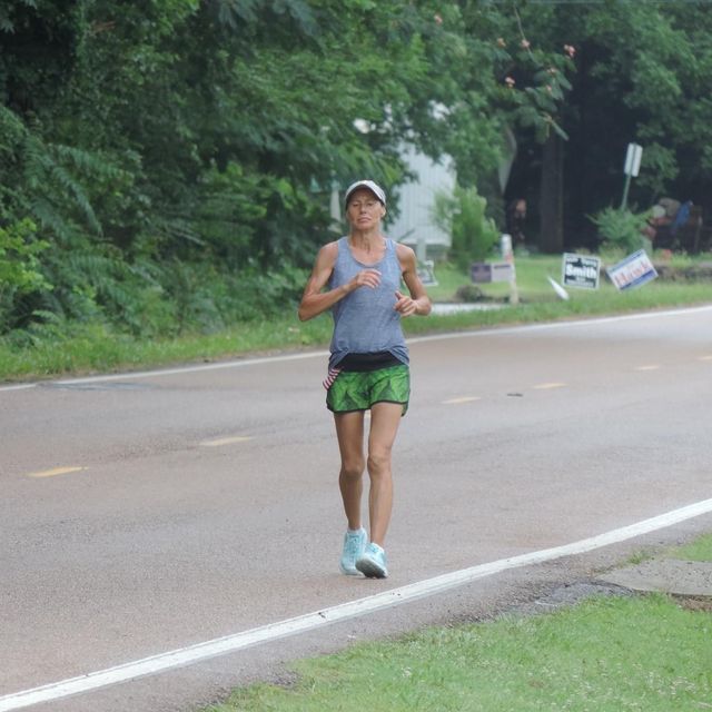 francesca muccini running during the 2020 last vol state 500k in tennessee