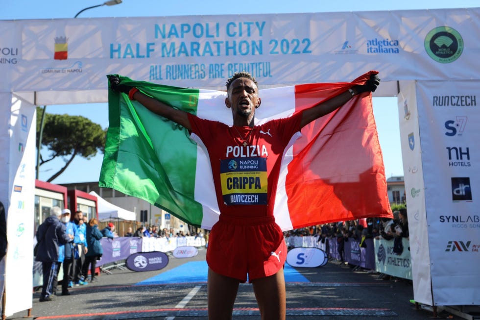 yeman crippa dopo il record italiano in mezza a napoli