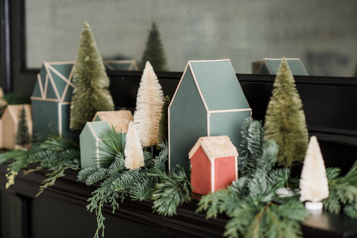 Create A Modern Mini Cardboard Holiday Village