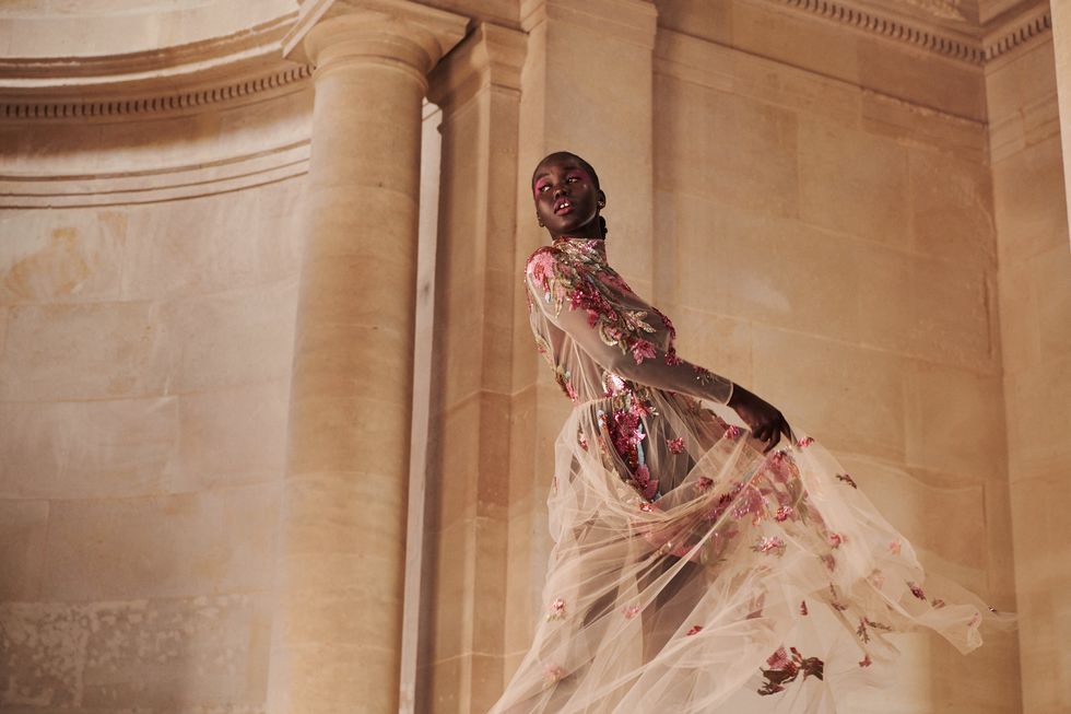 adut akech for valentino