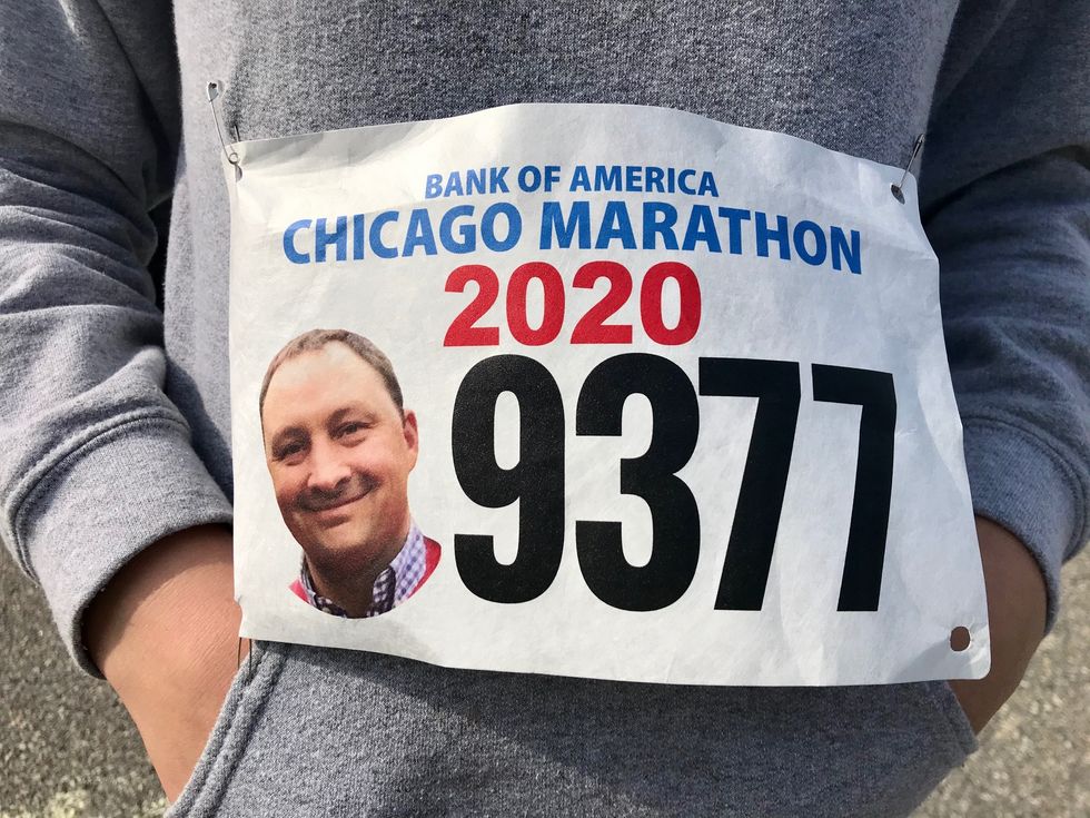 erika sahlman’s bib with her brother's face on it
