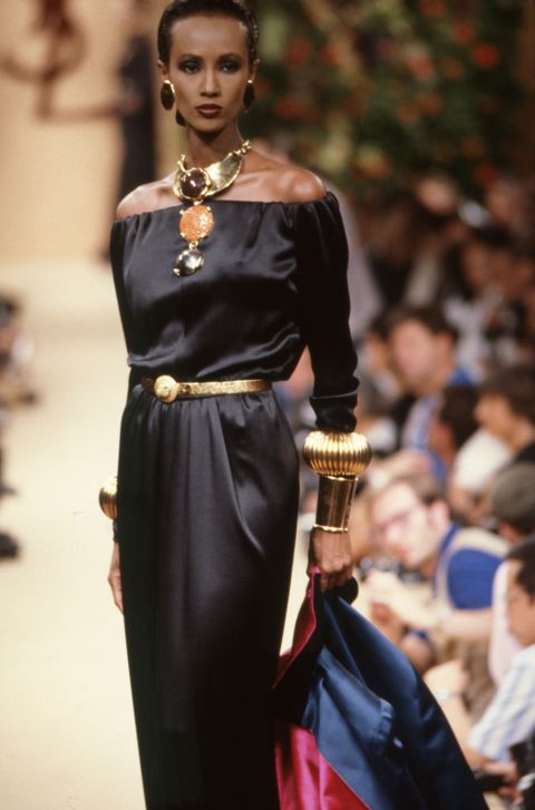 défilé saint laurent, haute couture, collection automne hiver 198889