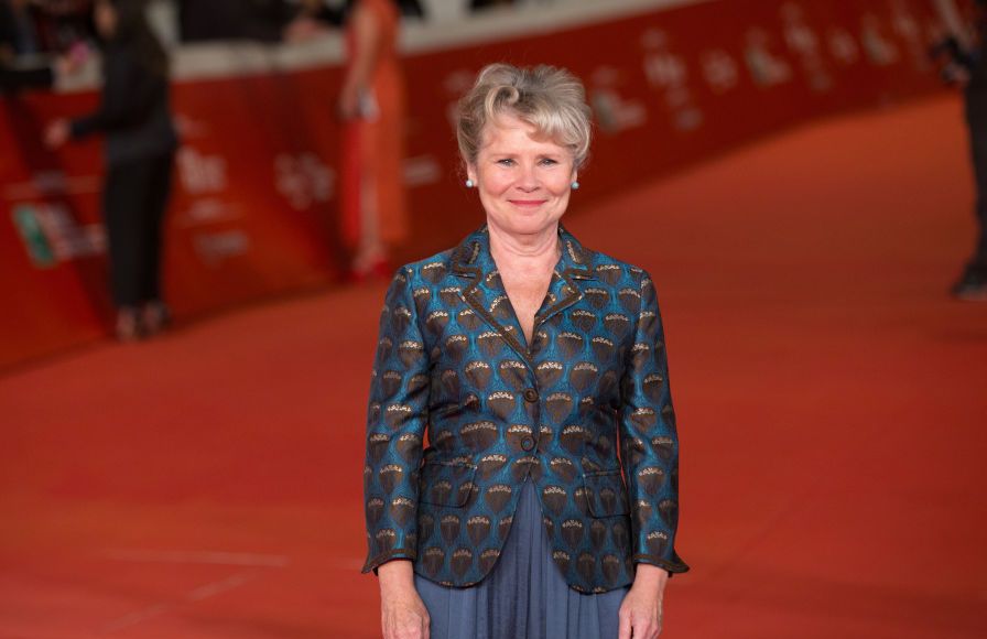 imelda staunton during the red carpet for the movie "downton