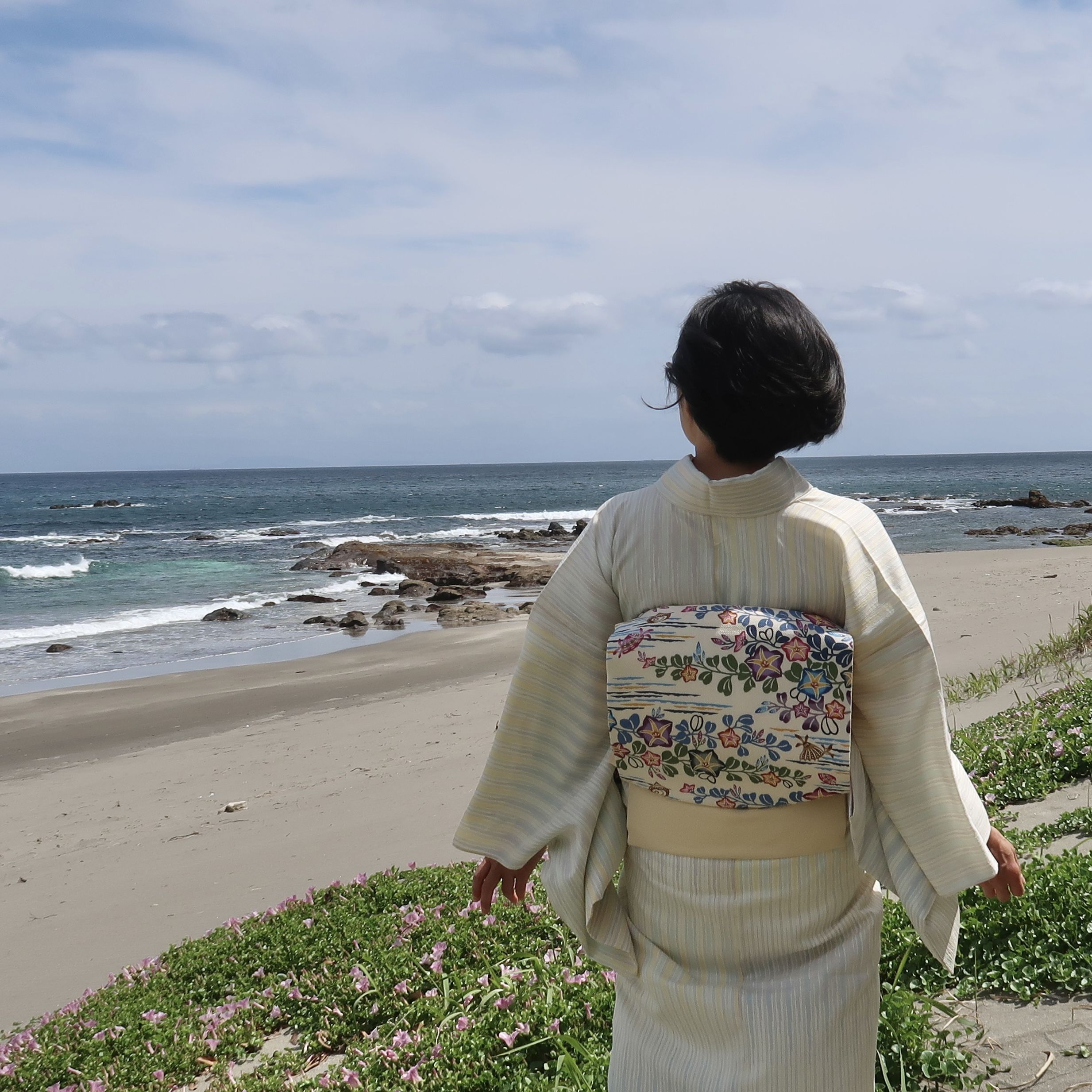 朝香沙都子の着物ダイアリー ｜初夏に心地よいシャリ感ある越後の絹織物