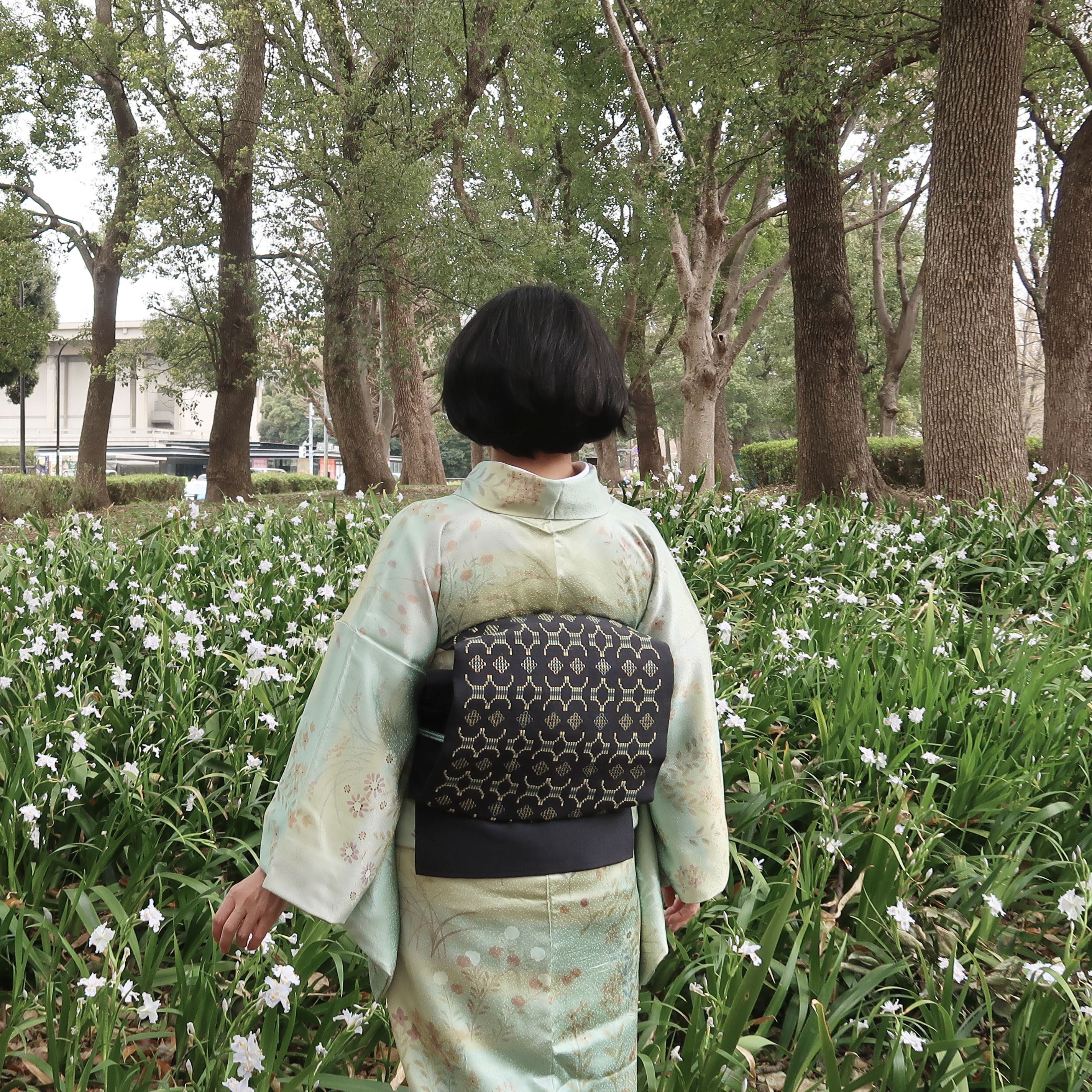 朝香沙都子の着物ダイアリー ｜小さな花をまとう琉球花織の帯
