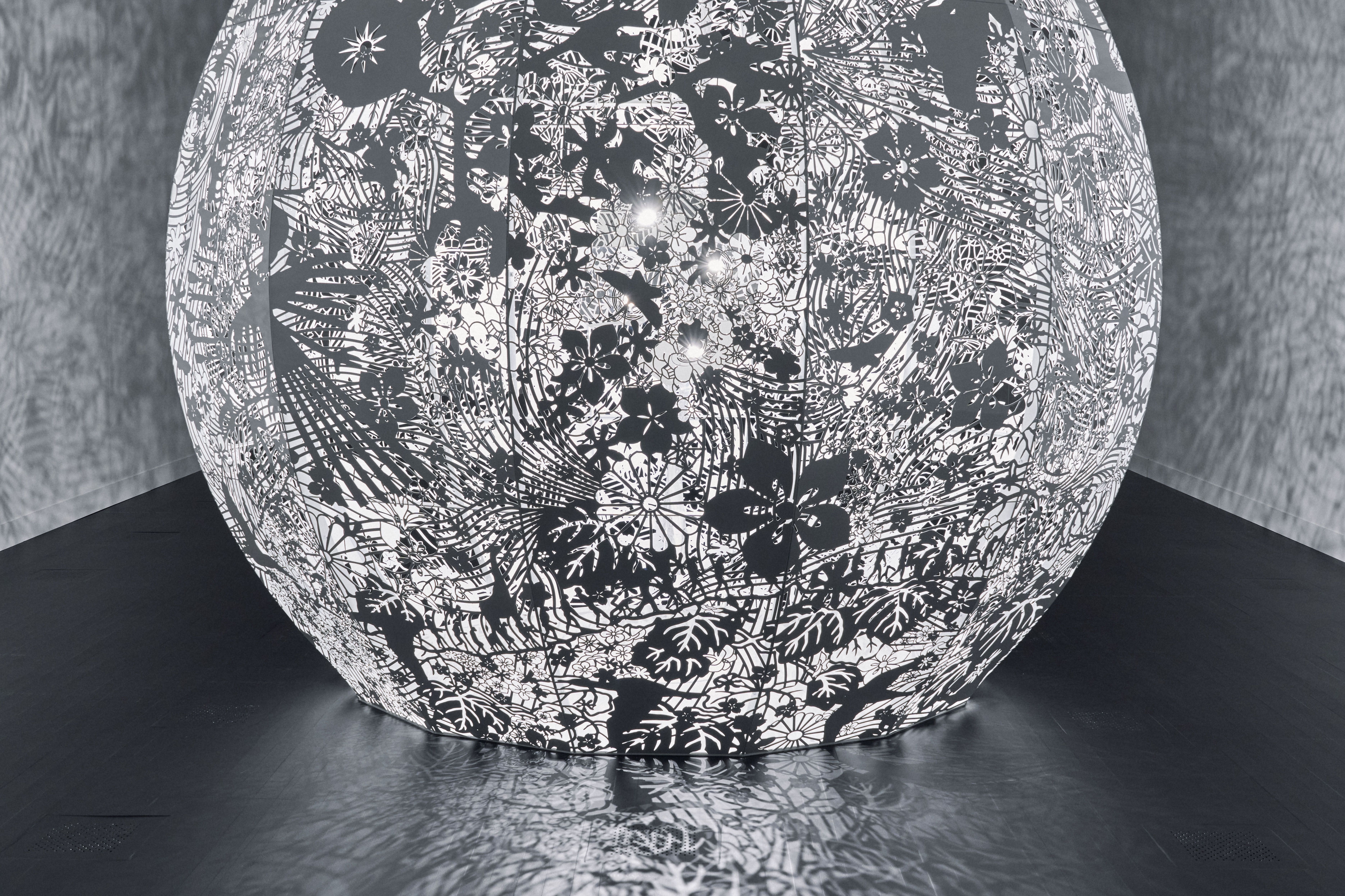 立体絵画の「夕日で輝く巻き波」 今日の花 | 2025 | 606×606 mm 台湾個展も残り二日です