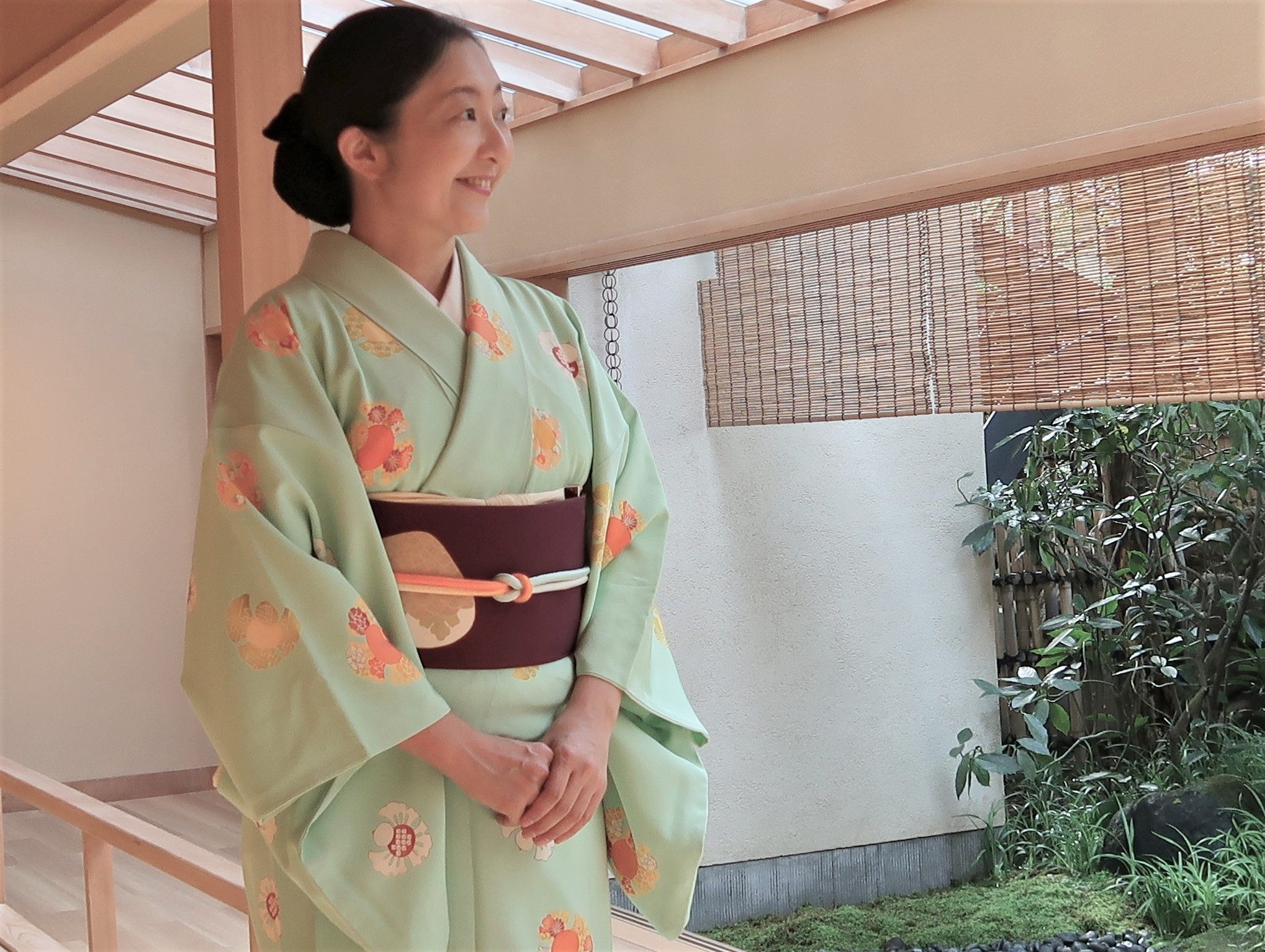 ◆おふく◆付下げ　竹に雀　着物 ◇おふく◇付下げ 竹に雀 着物