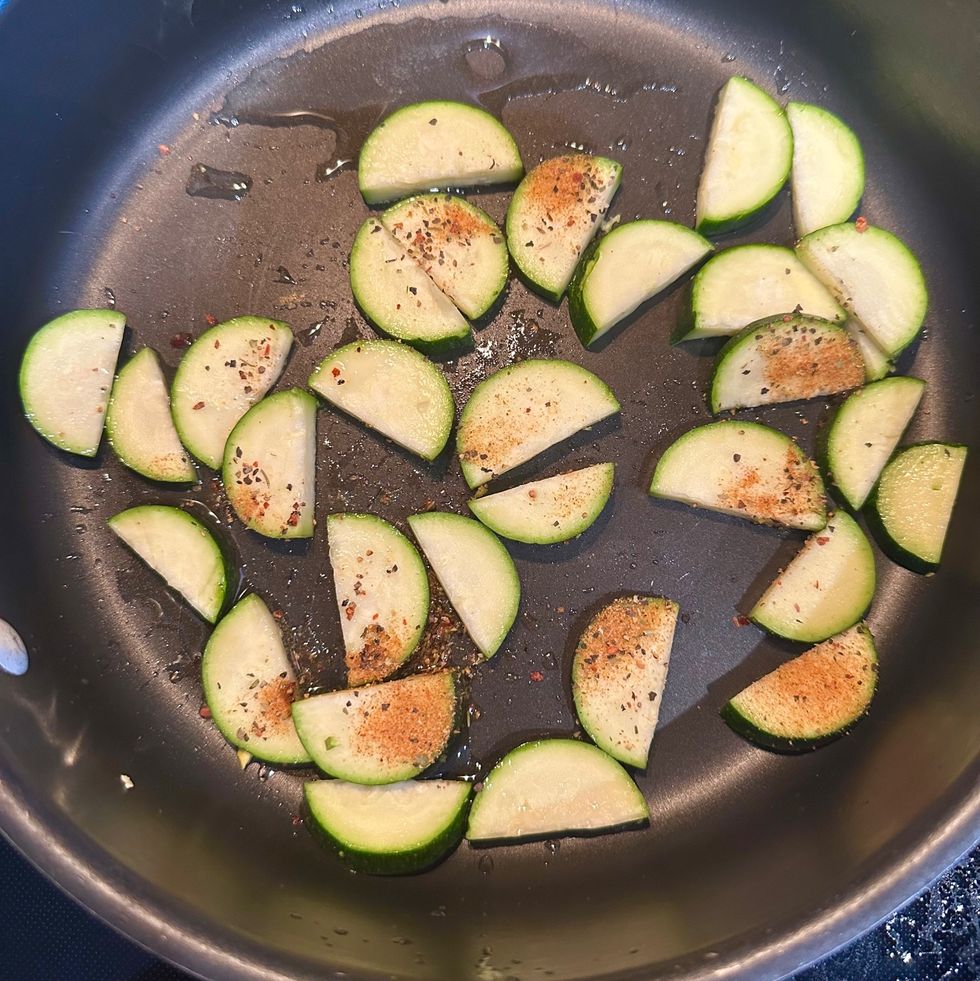 zucchini in a pan for green chef meal delivery service
