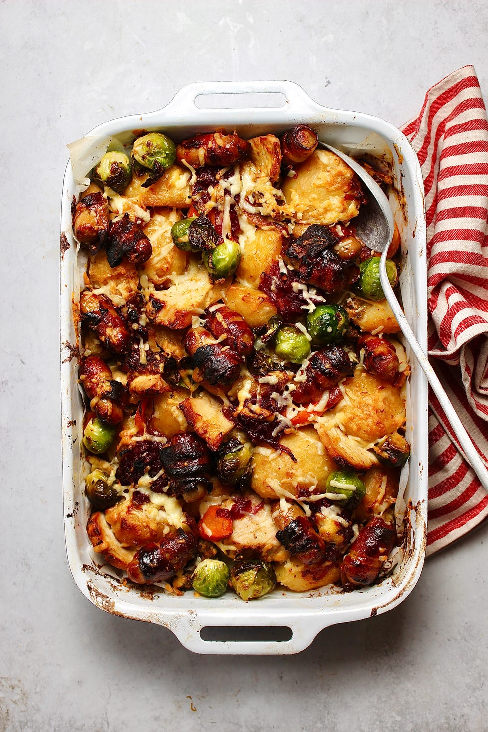 leftover christmas traybake