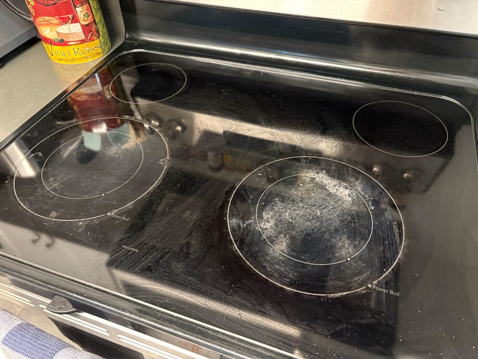 dirty electric stovetop