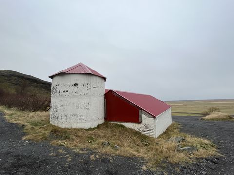 a farm home in the icelandic countryside