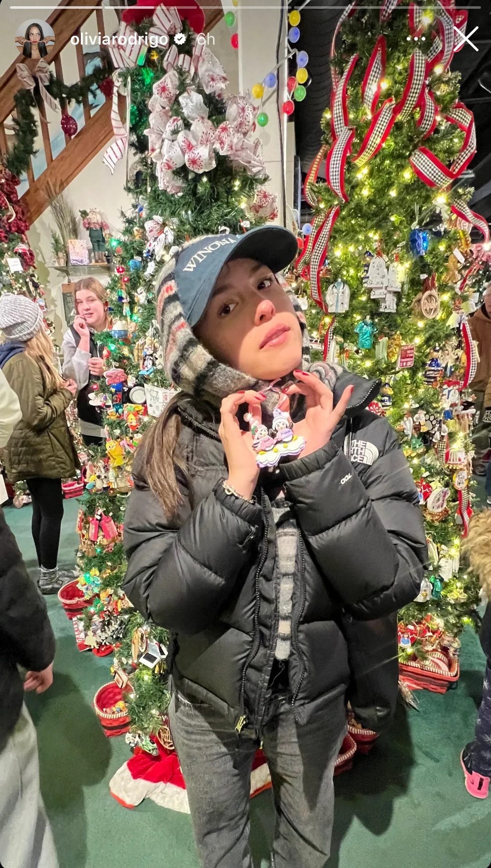 a festive holiday scene featuring christmas trees adorned with decorations