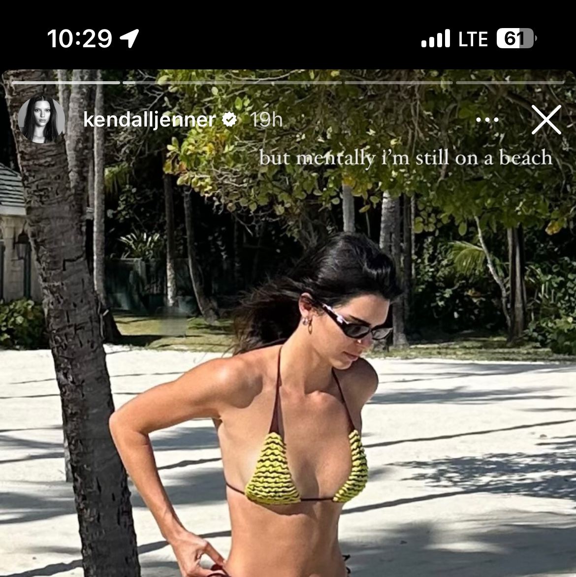 Kendall Jenner Ignores Winter in a Fluorescent Yellow Micro Bikini