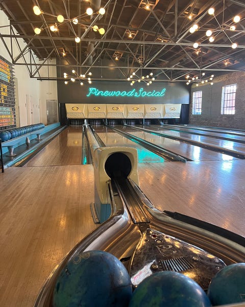 vintage bowling lanes at ﻿pinewood social﻿, best breakfast in nahsville, bachelorette party activities nashville