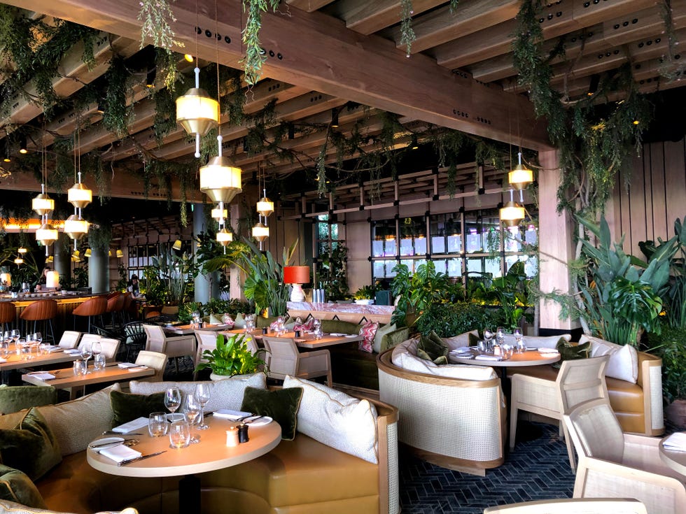 Restaurant, Building, Interior design, Table, Café, Room, Brunch, Furniture, Coffeehouse, Hotel, 