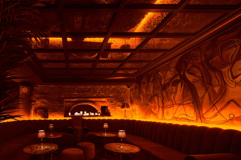 The Mulberry the warm, dimly lit bar at the mulberry