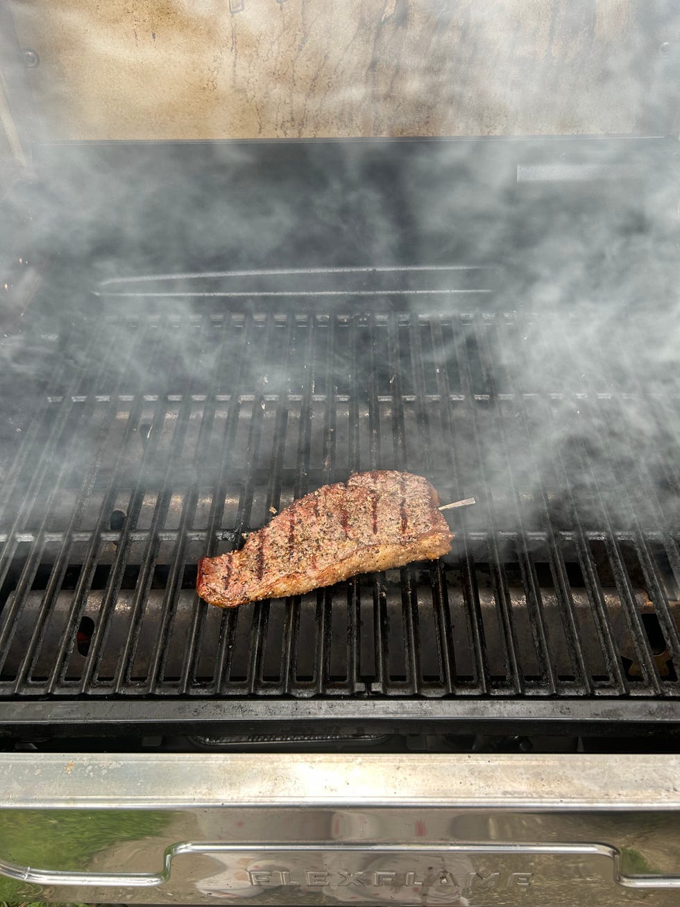 steak on grill
