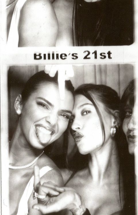 kendall jenner posing with hailey bieber and jesse jo stark at billie eilish's 21st birthday party
