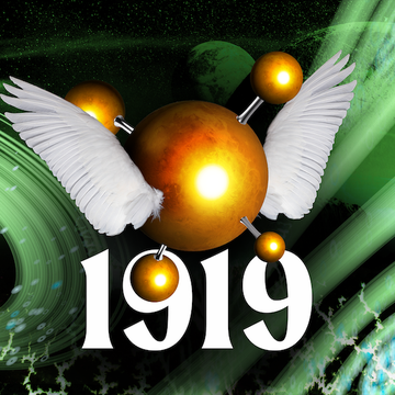 the number 1919 under a winged planet