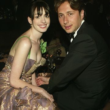 new york june 05 actress anne hathaway and her boyfriend raffaello follieri attend the after party for the 59th annual tony awards at the marriott marquis june 5, 2005 in new york city photo by peter kramergetty images