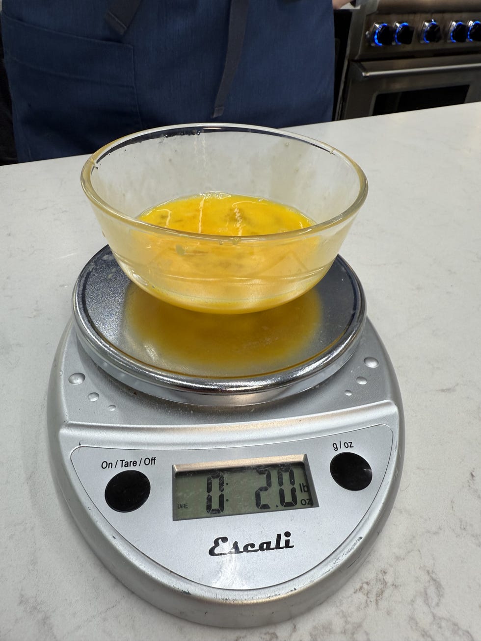 measuring eggs