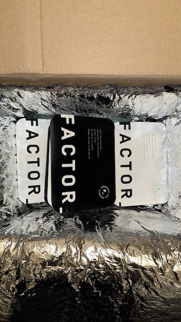 a box of factor food a box of factor food
