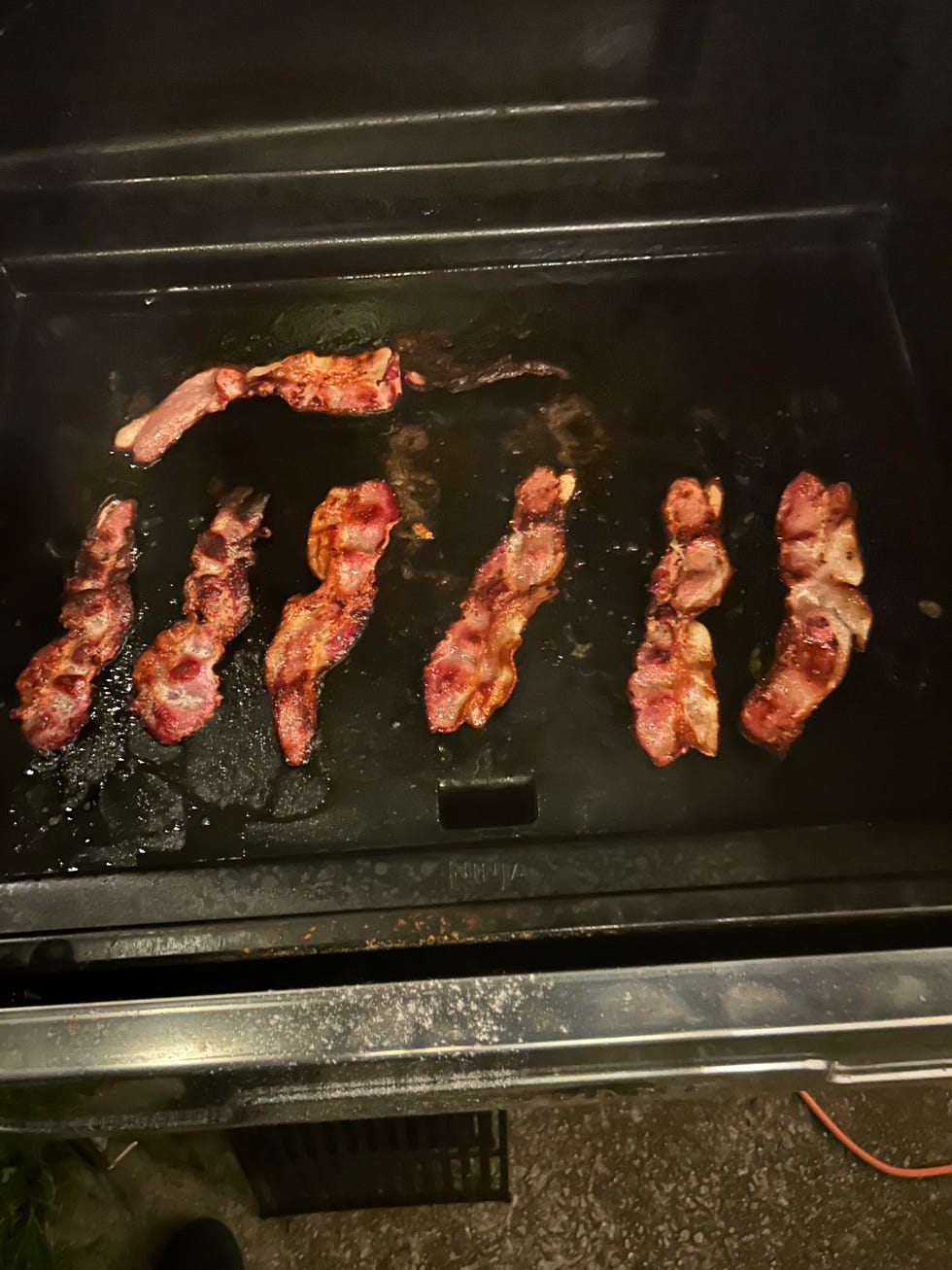 bacon on grill