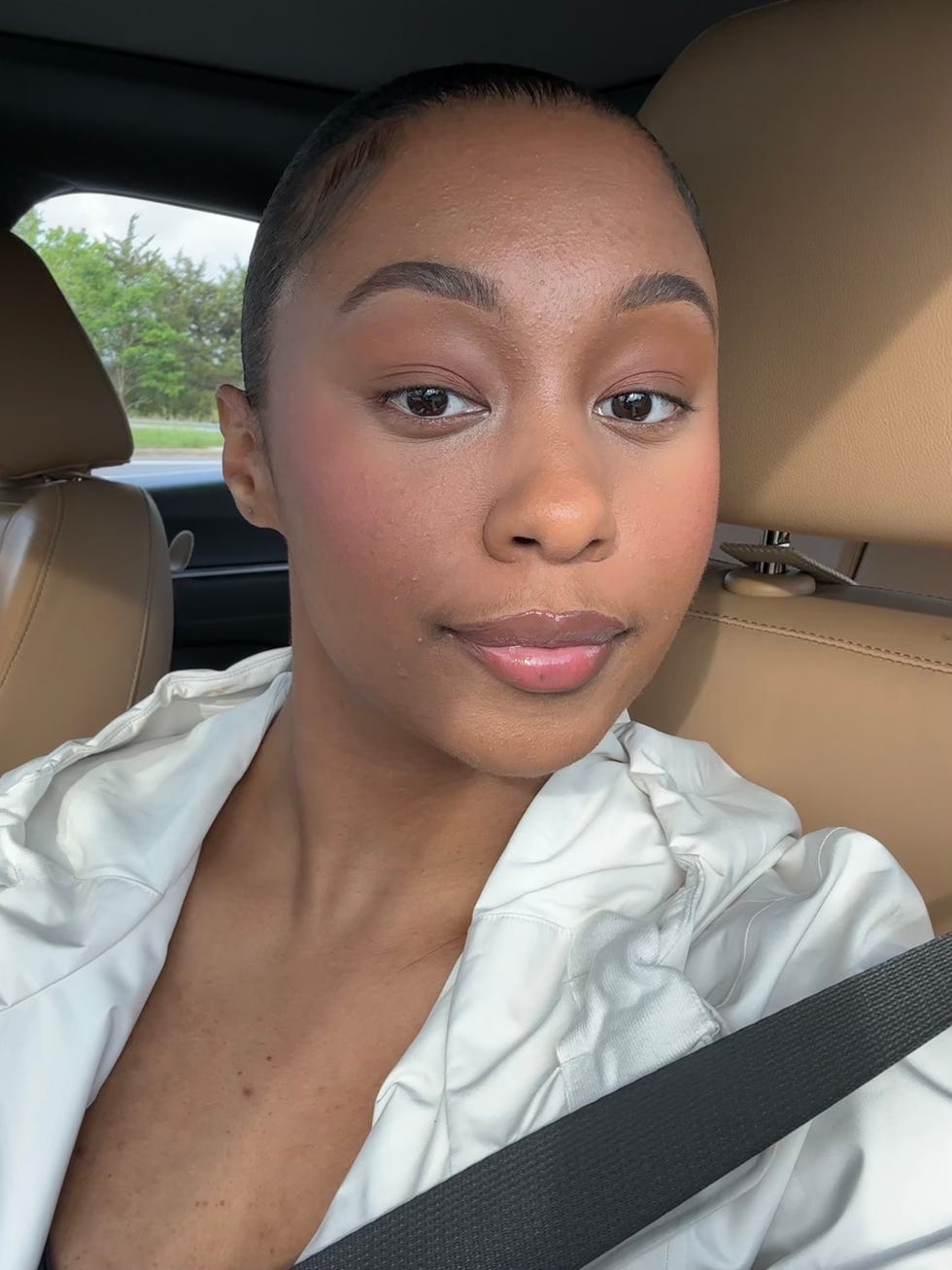 staff writer cameron jenkins wearing woke up like this flawless base foundation in shade 165
