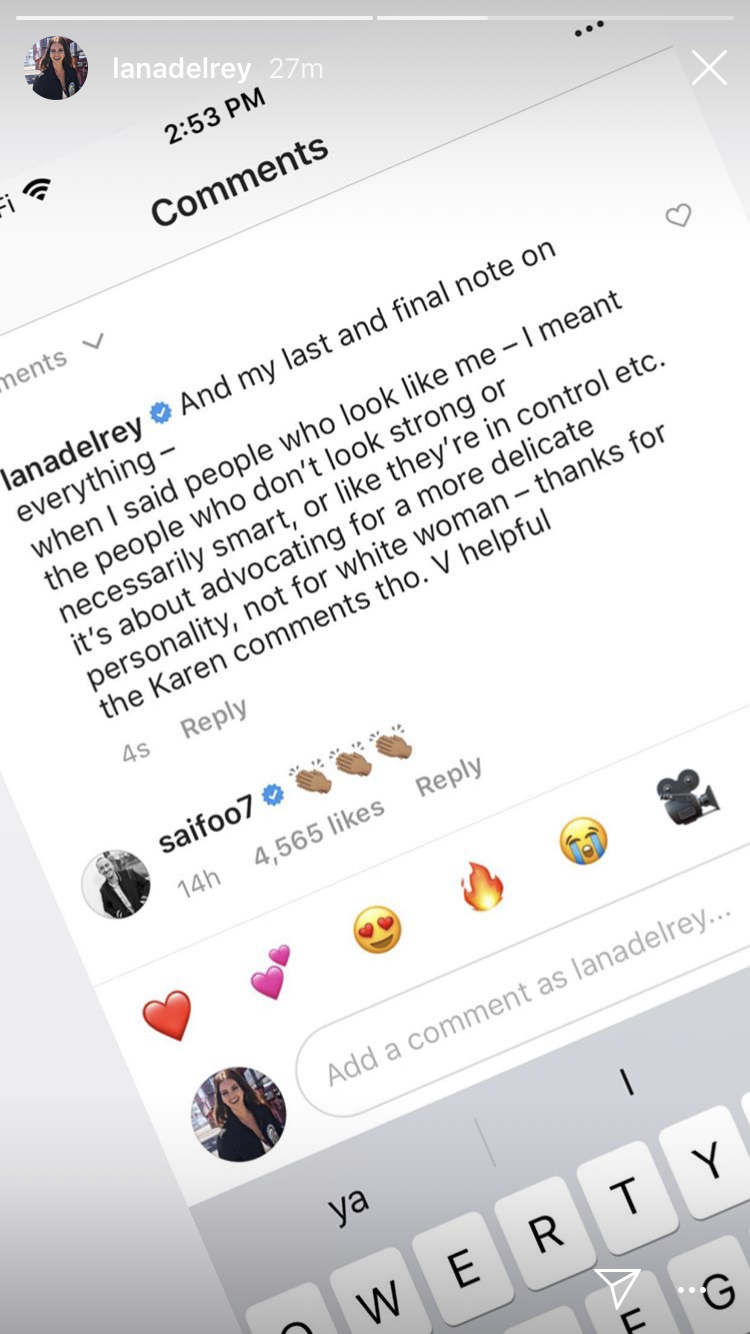 Lana Del Rey Defends Controversial Instagram Comments: Update