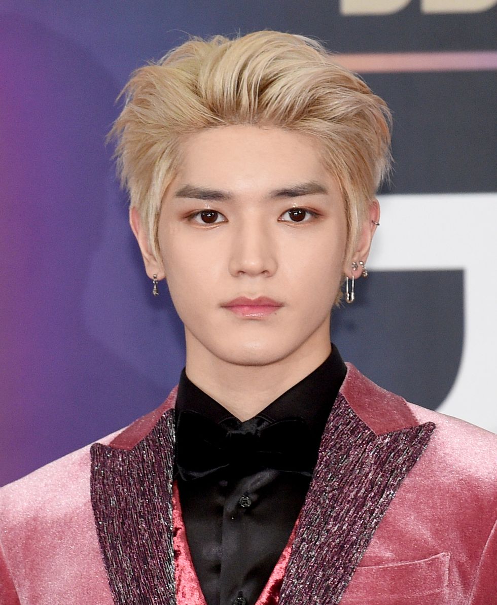 nct 127’s taeyong attends sbs gayo daejun at gocheok sky dome in seoul, south korea on december 25, 2019