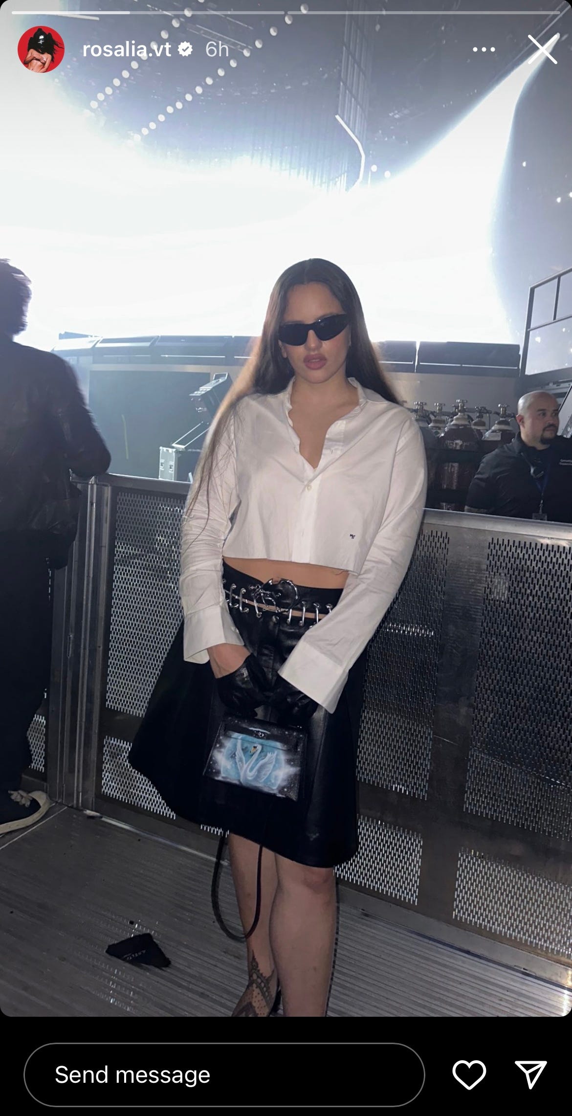 Rosalía Puts an Edgy, Goth Twist on Businesswear Staples While Attending Bad Bunny's L.A. Concert