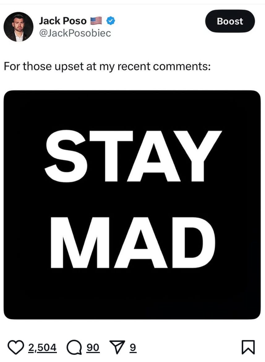 a statement directing upset individuals to maintain their feelings
