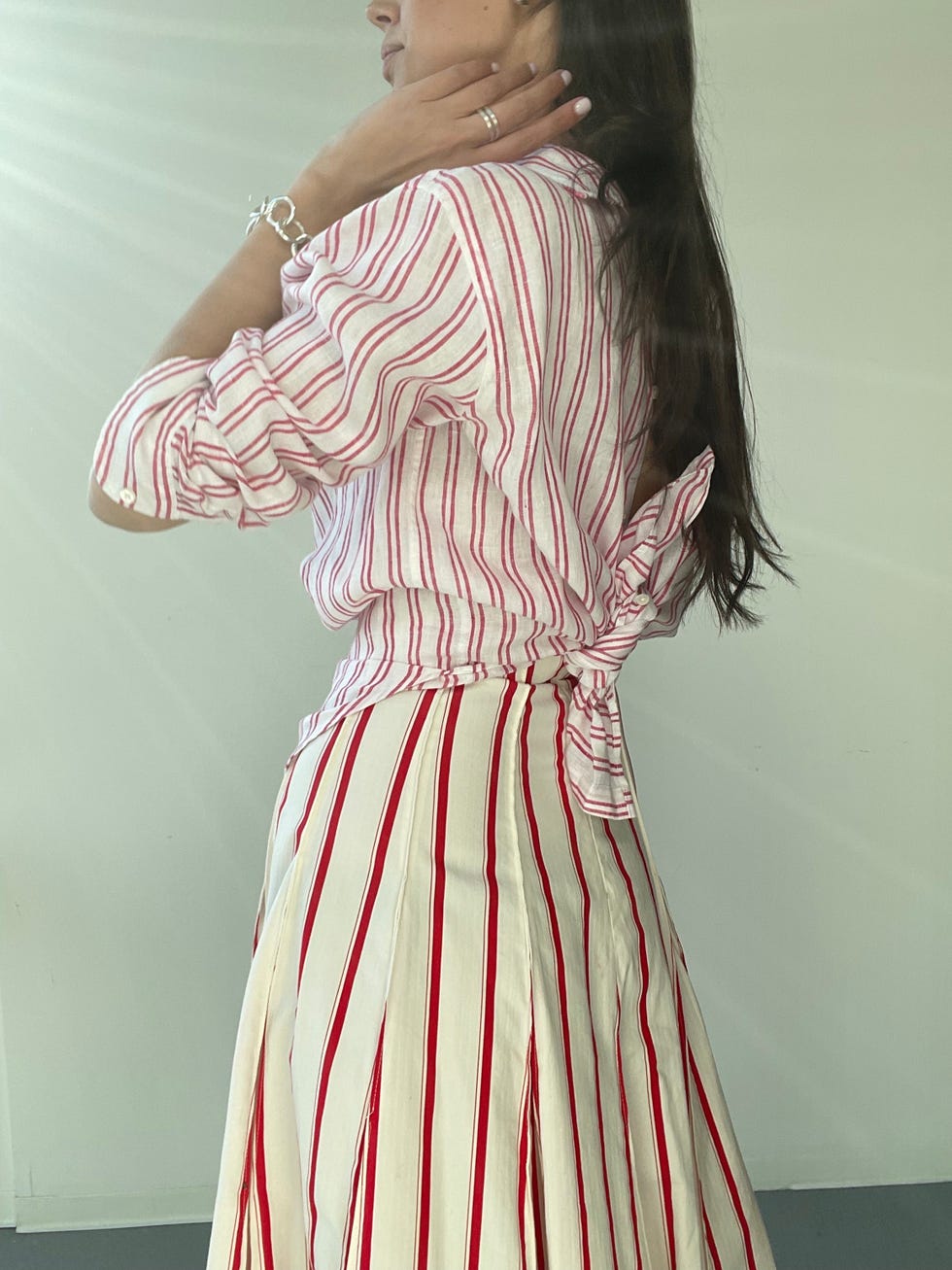 women in stripes