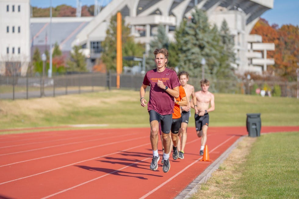 jake rimmel running at track