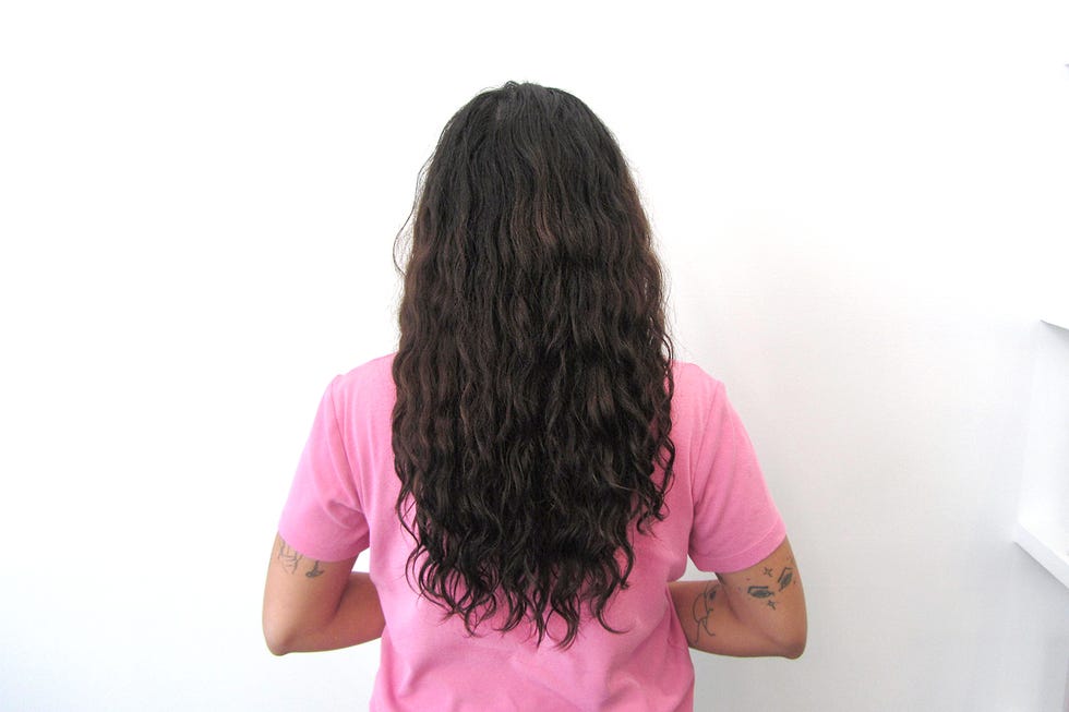 Leahs haar voor het krullend stylen
