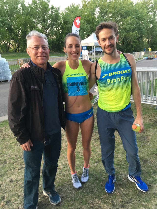 Dennis Baker with Gabe and Justin Grunewald