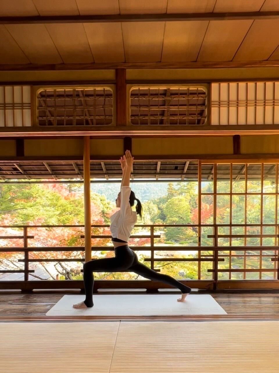 a person doing a yoga pose