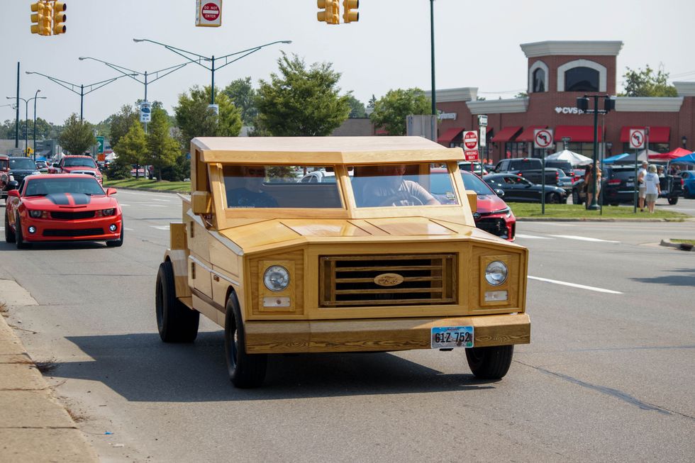 wooden ford truck