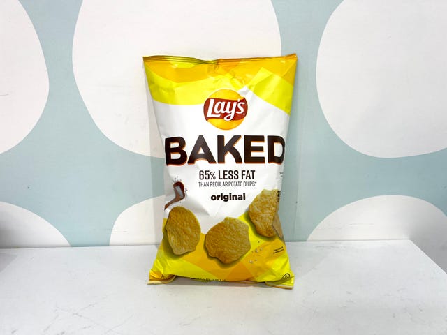 bag of baked lay's on countertop