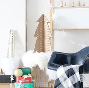 Room, Furniture, Interior design, Christmas stocking, Wall, Home, Design, Shelf, Floor, Living room, 