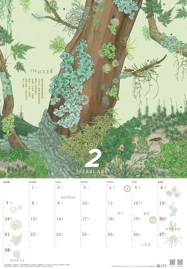 林務局2021月曆，續邀種籽設計操刀「生命之森」訴說山林生命間的美妙關係