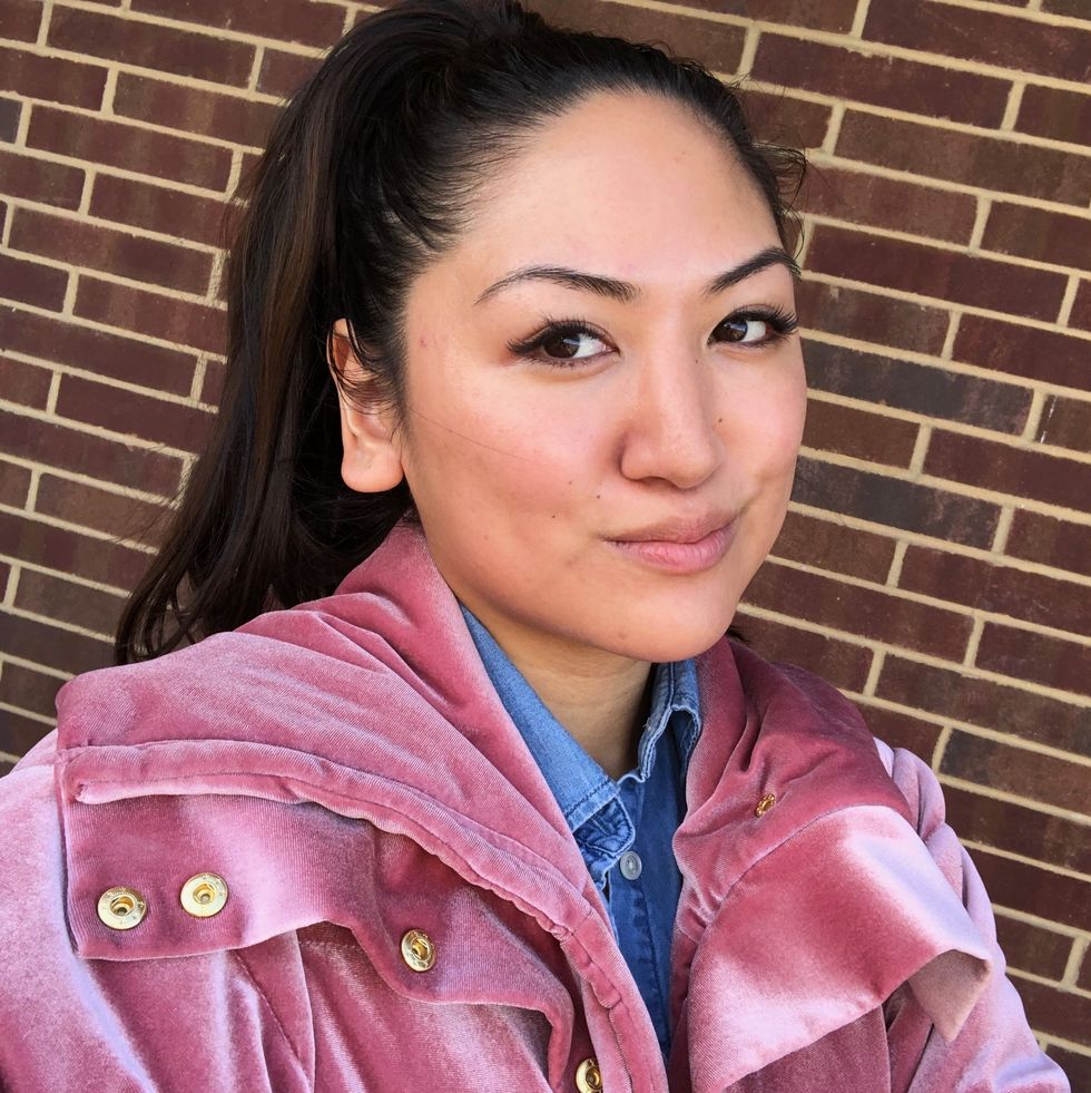 Face, Hair, Beauty, Pink, Lip, Outerwear, Smile, Jacket, Photography, 