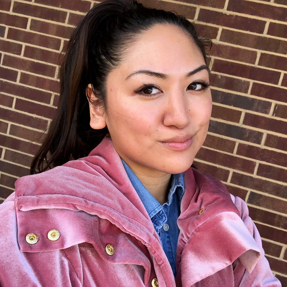 Face, Hair, Beauty, Pink, Lip, Outerwear, Smile, Jacket, Photography,