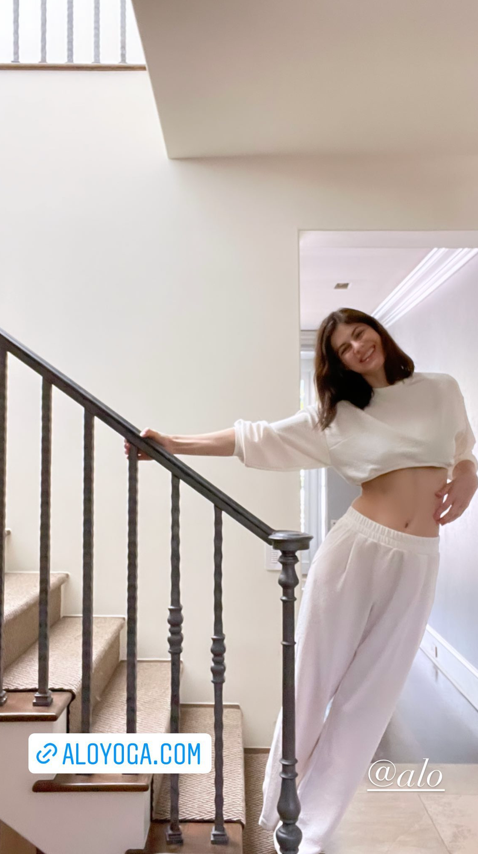Alexandra Daddario Flaunts Abs In Crop Top, Sports Bra In IG Pics